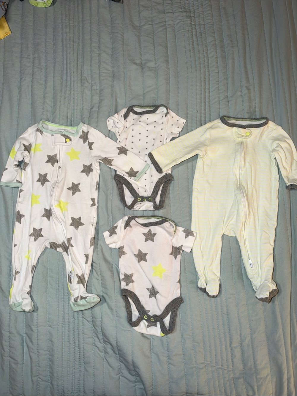 A Star is Born - 4 Piece Newborn Onesie and Footie Set